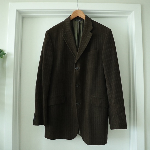 Beautiful Brown Suit Jacket 44L - Picture 10 of 11